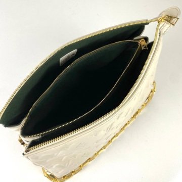 LOUİS VUİTTON COUSSİN MM BAG %100 HAKIKI DERİ BEJ