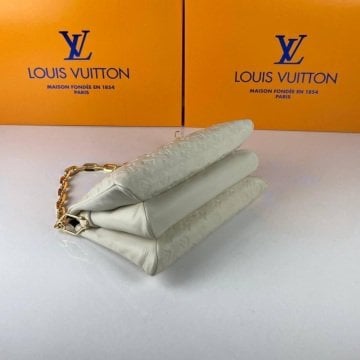 LOUİS VUİTTON COUSSİN MM BAG %100 HAKIKI DERİ BEJ
