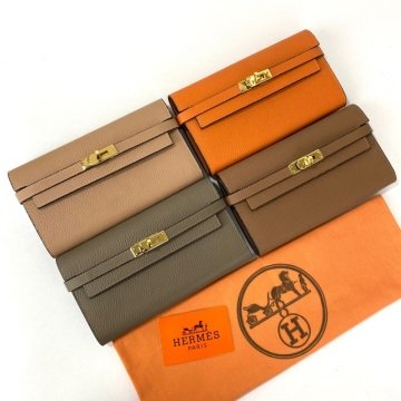 HERMES KELLY LONG WALLET %100 HAKIKİ DERİ TABA