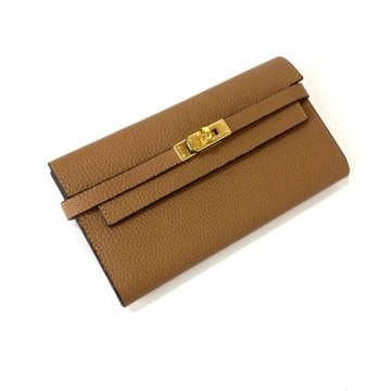 HERMES KELLY LONG WALLET %100 HAKIKİ DERİ PUDRA