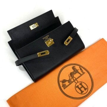 HERMES KELLY LONG WALLET %100 HAKIKİ DERİ SİYAH