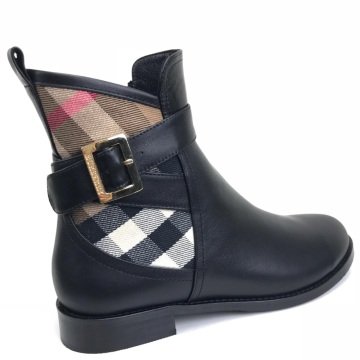 BURBERRY ANKLE %HAKİKİ DERİ BAYAN BOT