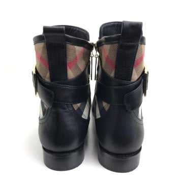 BURBERRY ANKLE %HAKİKİ DERİ BAYAN BOT