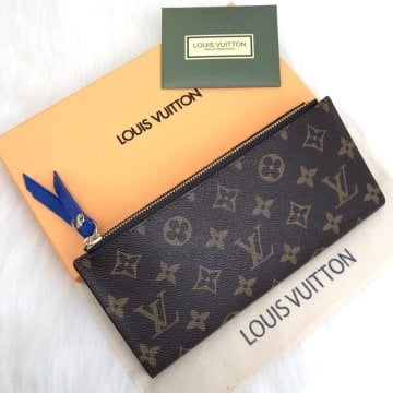 LOUIS VUITTON ADELE %100  HAKIKI DERI CÜZDAN MAVİ