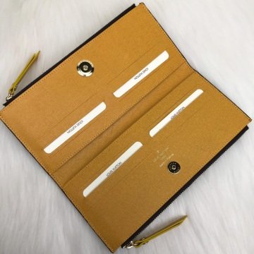 LOUIS VUITTON ADELE %100  HAKIKI DERI CÜZDAN SARI