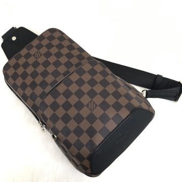 Louis Vuitton Avenue Sling erkek omuz çantası hakiki deri