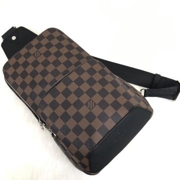 Louis Vuitton Avenue Sling erkek omuz çantası hakiki deri