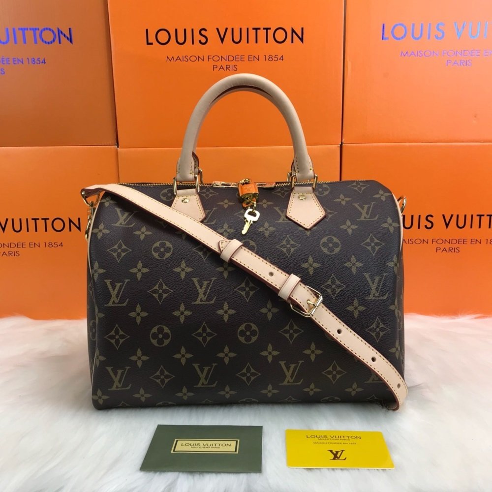 LOUIS VUITTON BANDOULIERE SPEEDY 30 CM VEJITAL DERI MONOGRAM