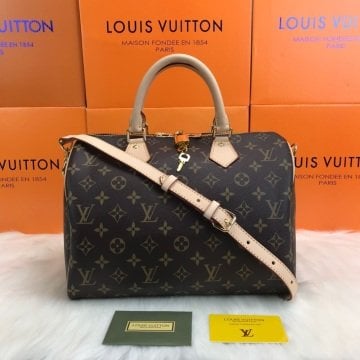 LOUIS VUITTON BANDOULIERE SPEEDY 30 CM VEJITAL DERI MONOGRAM