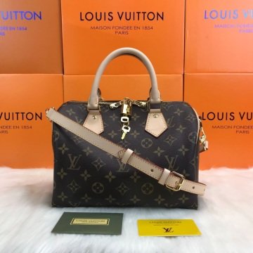 LOUIS VUITTON BANDOULIERE SPEEDY 25 CM VEJITAL DERI MONOGRAM