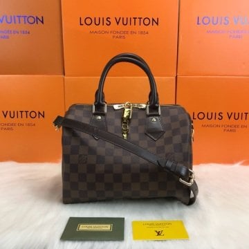LOUIS VUITTON BANDOULIERE SPEEDY 25 CM VEJITAL DERI DAMİER GRAPHİTE