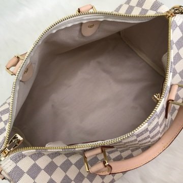 LOUIS VUITTON BANDOULIERE SPEEDY 30 CM VEJITAL DERI DAMİER AZUR