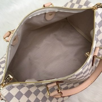 LOUIS VUITTON BANDOULIERE SPEEDY 25 CM VEJITAL DERI DAMİER AZUR