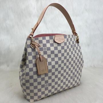 LOUIS VUITTON GRACEFUL PM DAMİER AZUR %HAKİKİ VEJİTAL DERİ