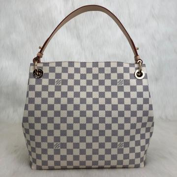 LOUIS VUITTON GRACEFUL PM DAMİER AZUR %HAKİKİ VEJİTAL DERİ