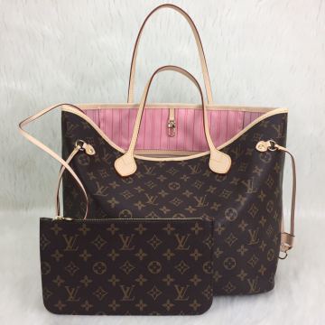 LOUIS VUITTON MONOGRAM CANVAS NEVERFULL MM VEJITAL DERI ORTA BOY