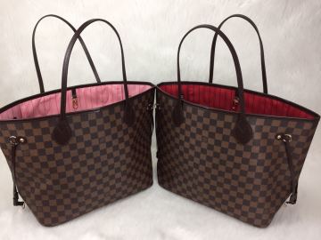 LOUIS VUITTON DAMİER GRAPHİTE NEVERFULL MM VEJITAL DERI ORTA BOY