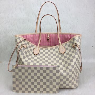 LOUIS VUITTON DAMİER AZUR NEVERFULL MM VEJITAL DERI ORTA BOY