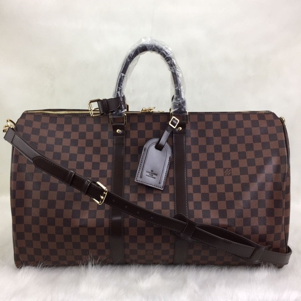 LOUIS VUITTON DAMİER CANVAS  VEJITAL DERI VALIZ 55X25 CM