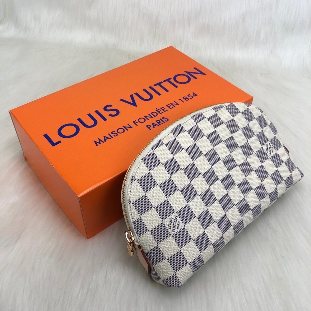 LOUIS VUITTON COSMETİC POUCH PORTFOY BÜYÜK BOY %100 hakiki vejital deri