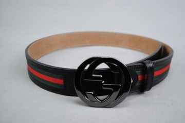 GUCCI INTERLOCKING GG BUCKLE KEMER %100 HAKIKI DERI