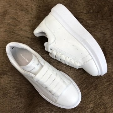 ALEXANDER McQueen %HAKİKİ DERİ SNEAKER BEYAZ
