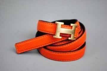 HERMES BUCKLE BELT SİYAH İNCE KEMER %100 HAKIKI DERI