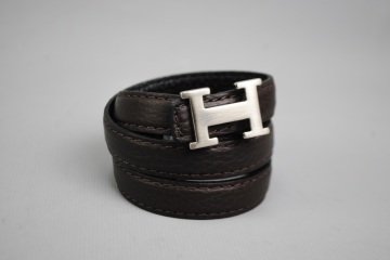 HERMES BUCKLE BELT SİYAH İNCE KEMER %100 HAKIKI DERI