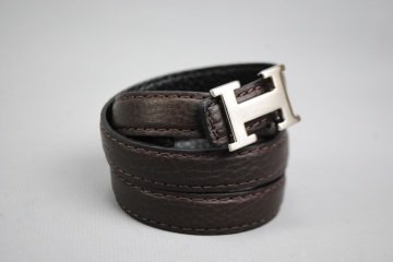 HERMES BUCKLE BELT SİYAH İNCE KEMER %100 HAKIKI DERI