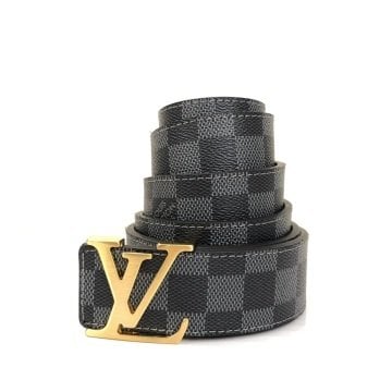 LOUIS VUITTON DAMİER GRAPHİTE KEMER %100 HAKIKI DERI SİYAH