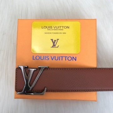 LOUIS VUITTON TAİGA KEMER %100 HAKIKI DERI KAHVERENGİ