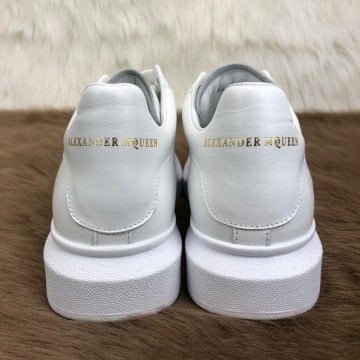 ALEXANDER McQueen %HAKİKİ DERİ ERKEK SNEAKER BEYAZ SİYAH