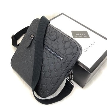GUCCİ İMPRİME MESSENGER %100 HAKİKİ DERİ ERKEK POSTACI ÇANTA