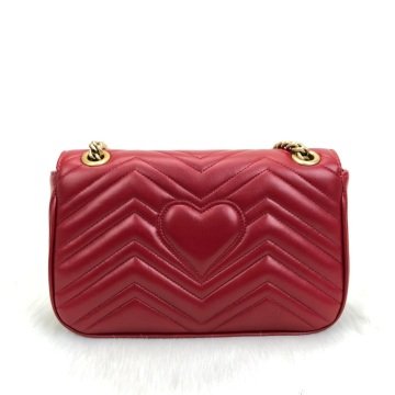GUCCI MARMONT %100 HAKİKİ DERİ KIRMIZI