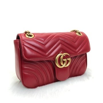 GUCCI MARMONT %100 HAKİKİ DERİ KIRMIZI