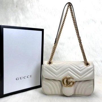 GUCCI MARMONT %100 HAKİKİ DERİ BEJ