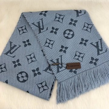 LOUIS VUITTON LOGOMANİA YÜN ATKI BEBE MAVİ