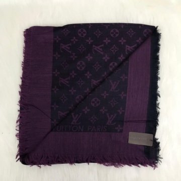 LOUIS VUITTON LOGOMANİA YÜN ATKI GRİ