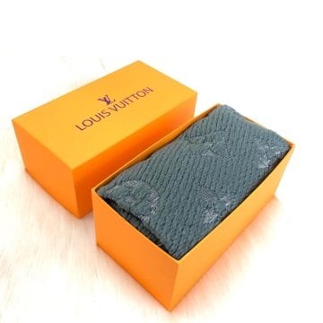 LOUIS VUITTON LOGOMANİA YÜN ATKI GRİ