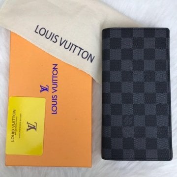 LOUIS VUITTON BRAZZA CÜZDAN HAKİKİ DERİ DAMİER GRAPHİTE