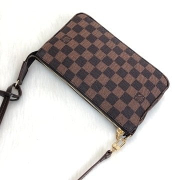 LOUİS VUİTTON POCHETTE ACCESSOİRES %100 HAKIKI DERİ DAMİER