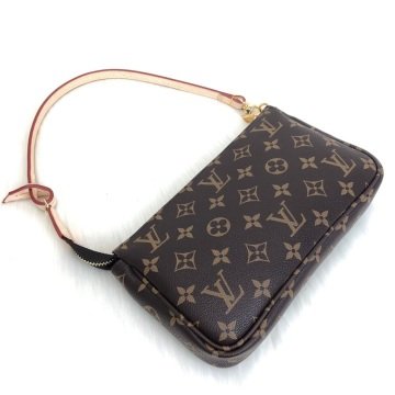 LOUİS VUİTTON POCHETTE ACCESSOİRES %100 HAKIKI DERİ MONOGRAM CANVAS
