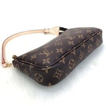 LOUİS VUİTTON POCHETTE ACCESSOİRES %100 HAKIKI DERİ MONOGRAM CANVAS
