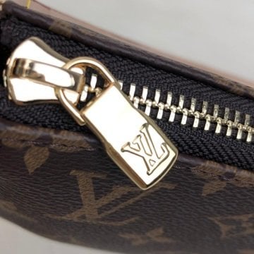 LOUİS VUİTTON POCHETTE ACCESSOİRES %100 HAKIKI DERİ MONOGRAM CANVAS