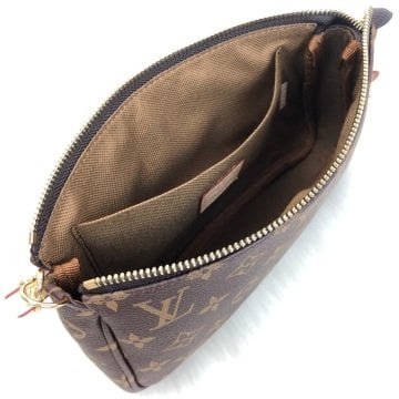 LOUİS VUİTTON POCHETTE ACCESSOİRES %100 HAKIKI DERİ MONOGRAM CANVAS