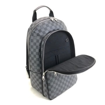 LOUIS VUİTTON MİCHAEL BACKPACK %100 HAKİKİ DERİ SIRT ÇANTASI DAMİER GRAPHİTE