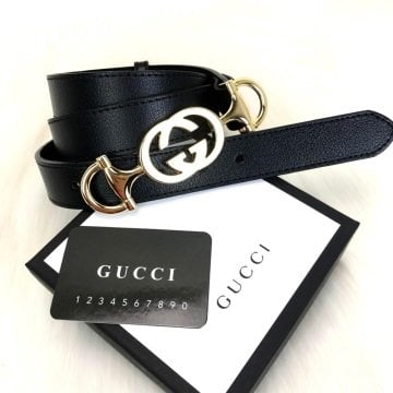 GUCCI İNTERLOCKİNG G HORSEBİT KEMER %100 HAKİKİ DERİ