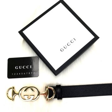 GUCCI İNTERLOCKİNG G HORSEBİT KEMER %100 HAKİKİ DERİ