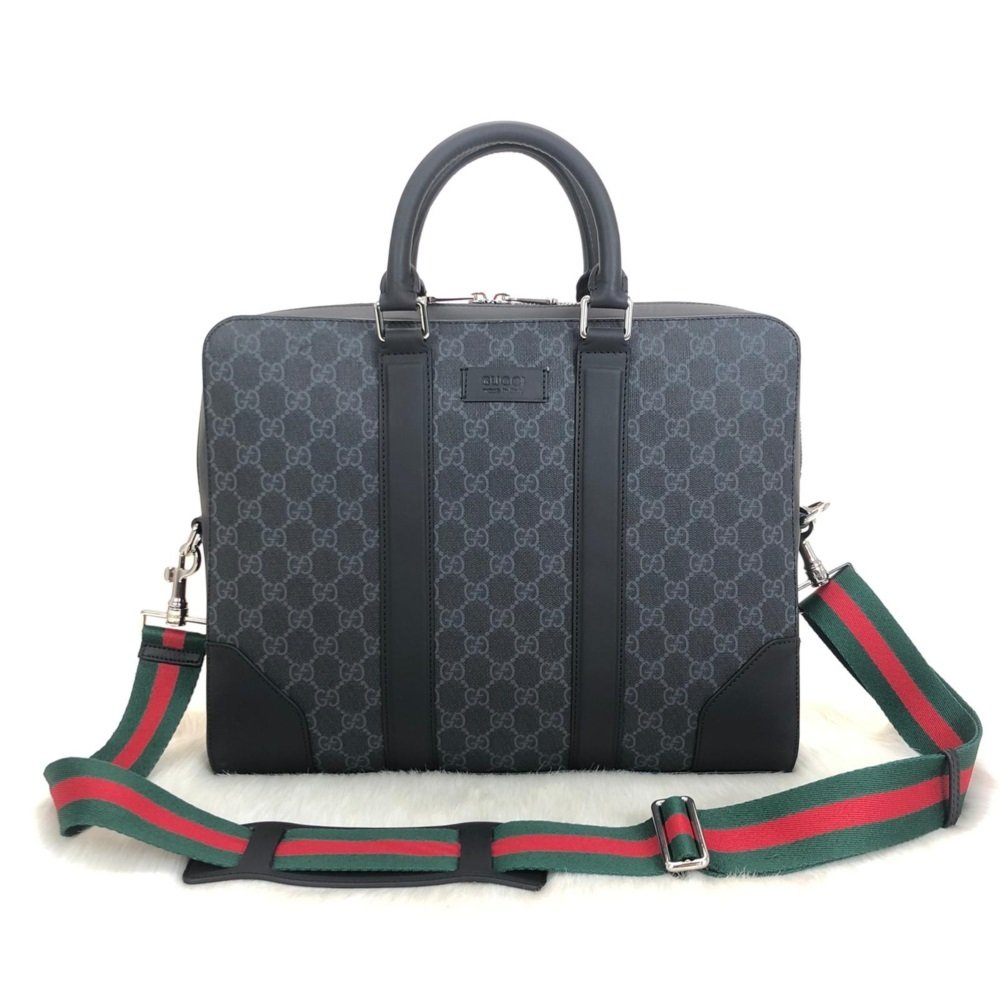 GUCCİ  SUPREME BRİEFCASE EVRAK ÇANTASI %100 HAKİKİ DERİ