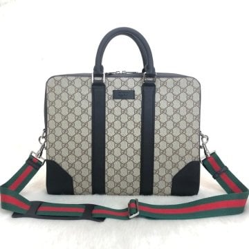 GUCCİ  SUPREME BRİEFCASE EVRAK ÇANTASI %100 HAKİKİ DERİ